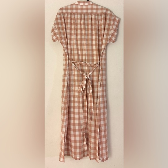 Trovata Brids of Paradise Astrid Easy Shirt Dress - Blush check XS - Picture 3 of 6